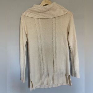 J.Crew White / Cream Knit Cowl Neck Sweater Dress Size Extra Small XS
